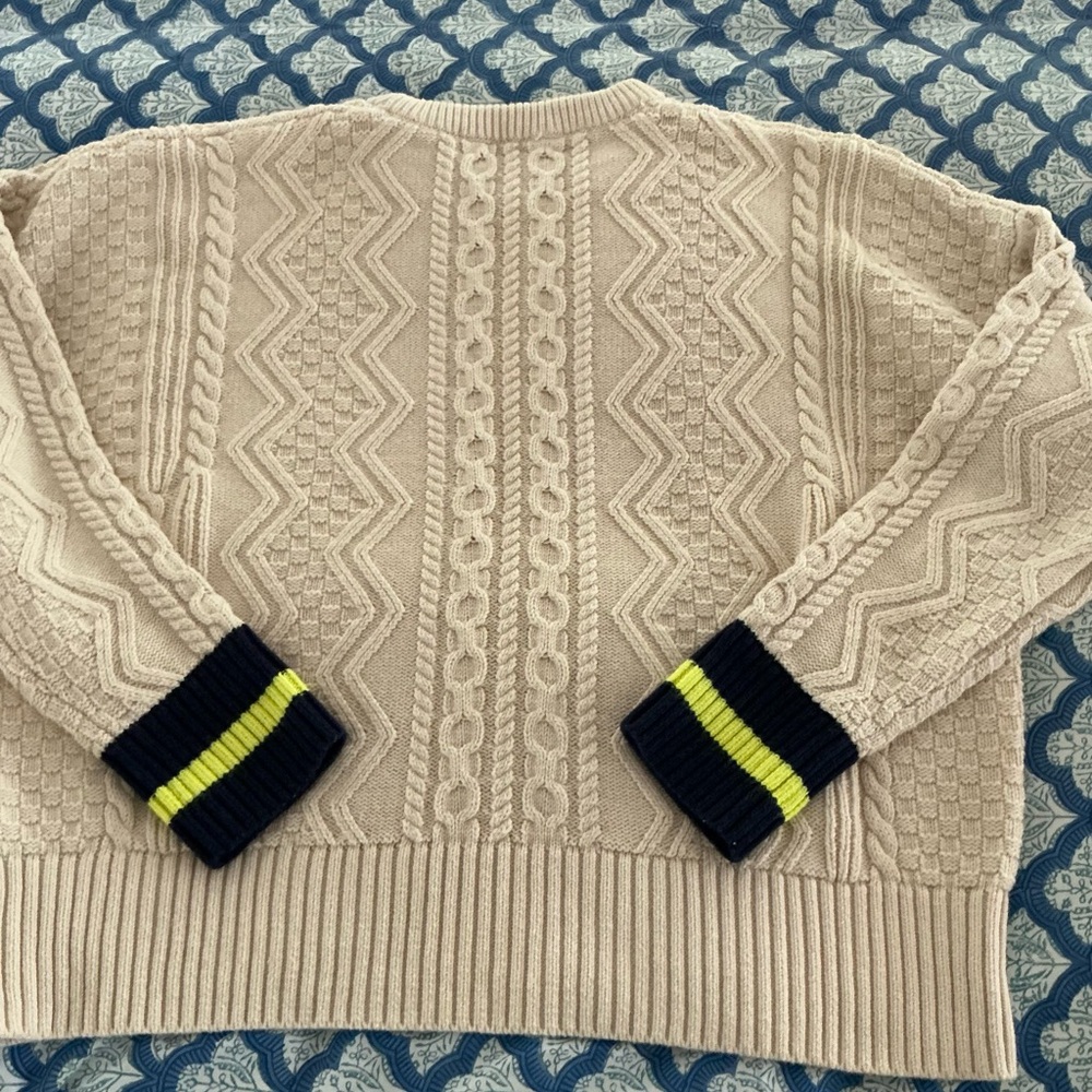 Vineyard Vines Cream Cable Knit Sweater - Picture 6 of 9